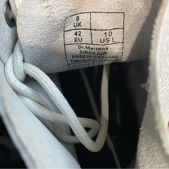 Dr Martens Sinclair White Milled Napa Leather Boots - Picture 4 of 4